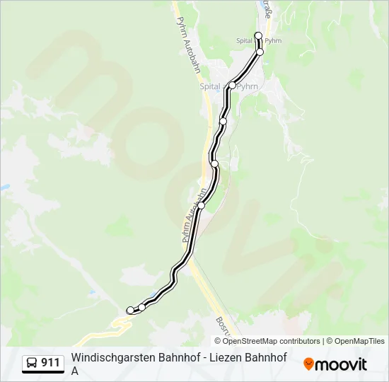 911 Bus Line Map