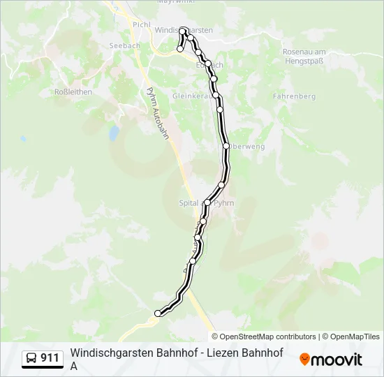 911 Bus Line Map