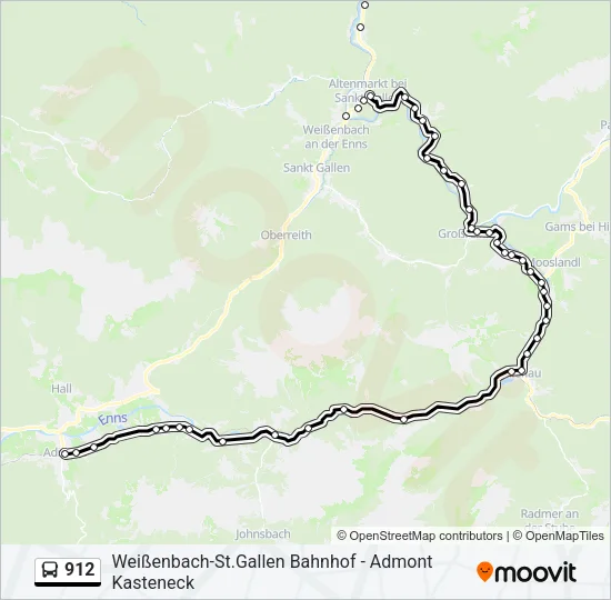 912 Bus Line Map