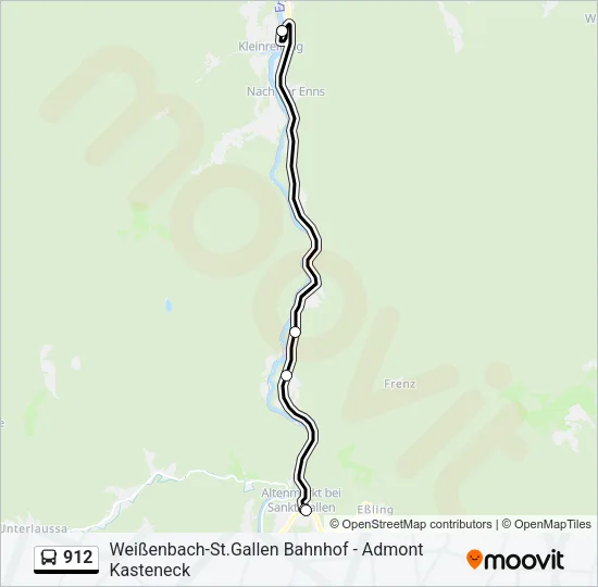 912 Bus Line Map