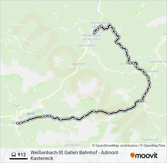 912 Bus Line Map