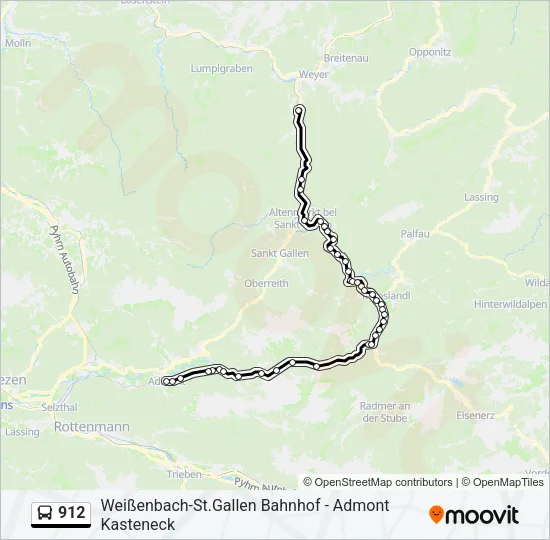 912 Bus Line Map