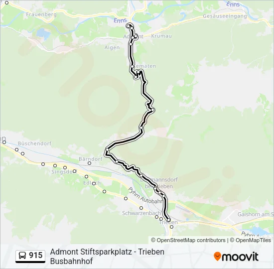 915 Bus Line Map