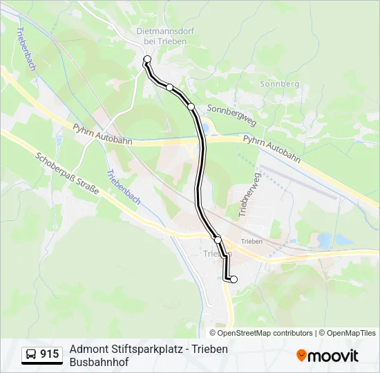 915 Bus Line Map