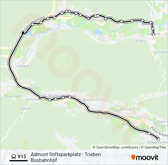 915 Bus Line Map