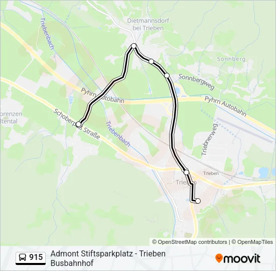 915 Bus Line Map