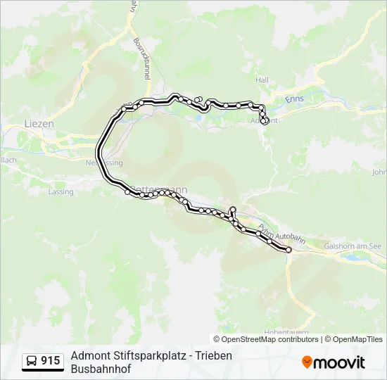 915 Bus Line Map