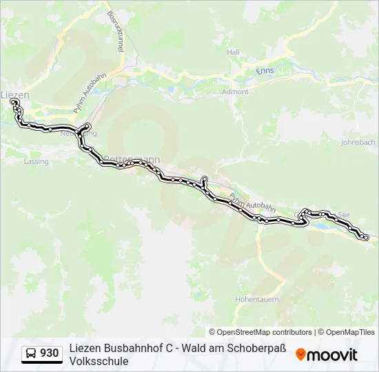 930 Bus Line Map