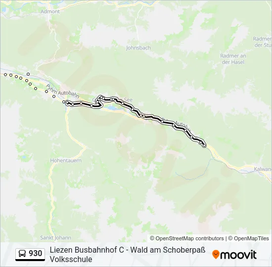 930 Bus Line Map