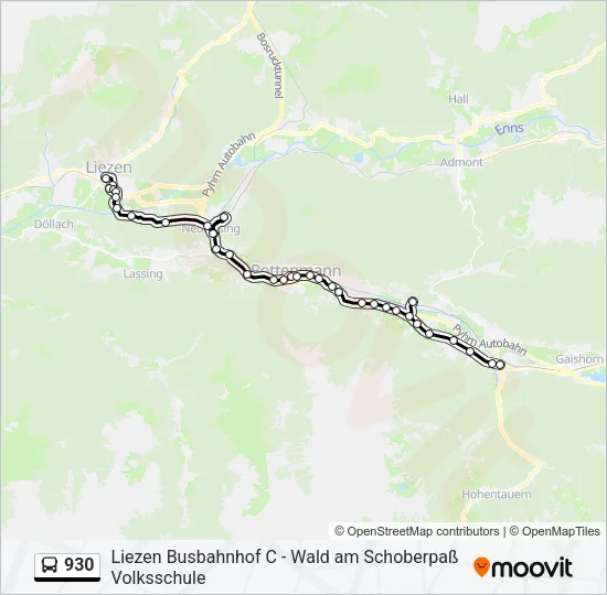 930 Bus Line Map