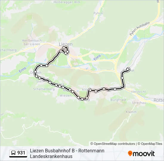 931 Bus Line Map