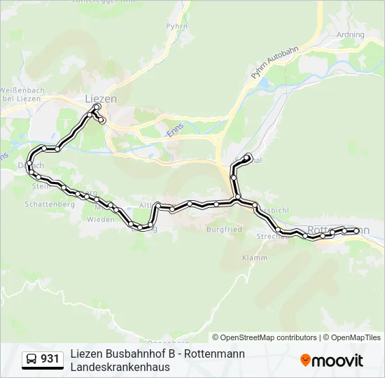 931 Bus Line Map