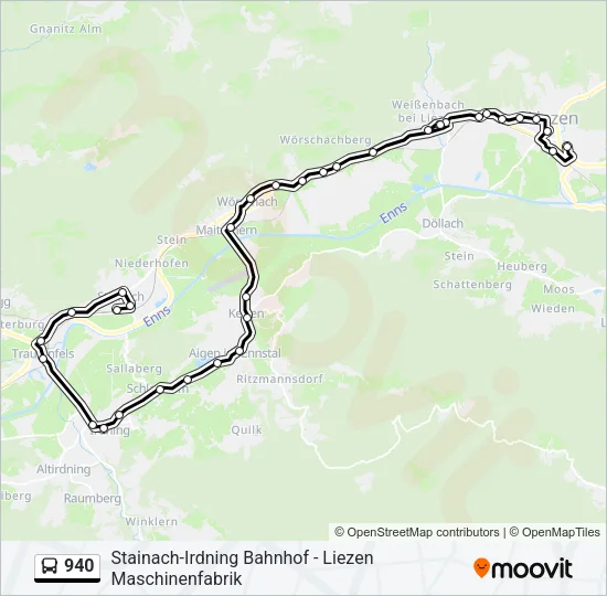 940 Bus Line Map
