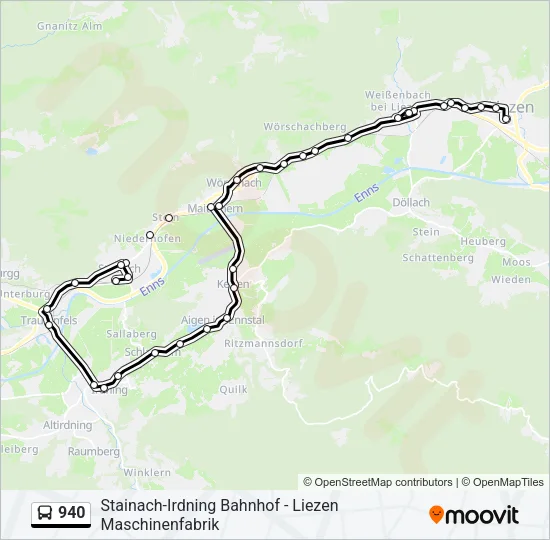 940 Bus Line Map