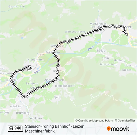 940 Bus Line Map