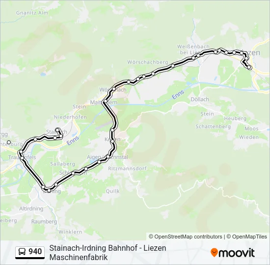 940 Bus Line Map