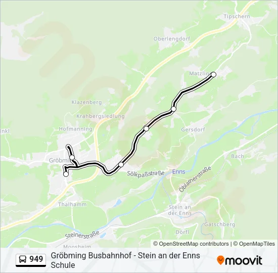 949 Bus Line Map