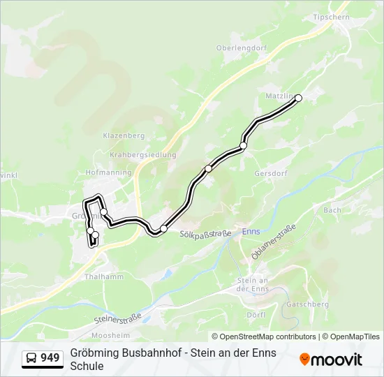 949 Bus Line Map