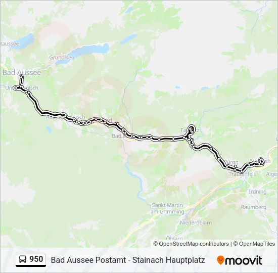 950 Bus Line Map