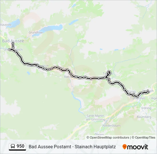 950 Bus Line Map