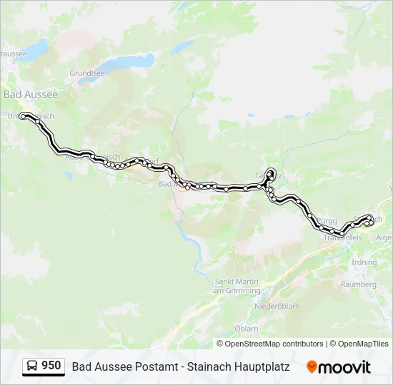 950 Bus Line Map