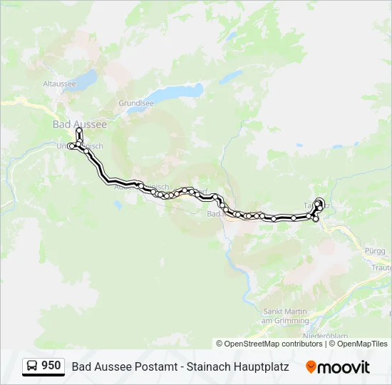 950 Bus Line Map