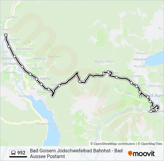 952 Bus Line Map