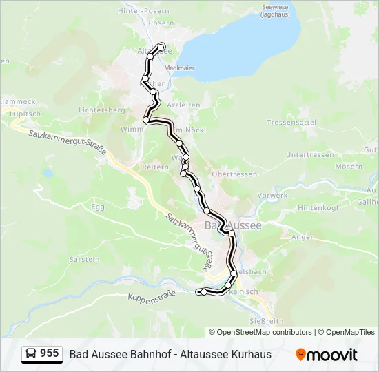 955 Bus Line Map