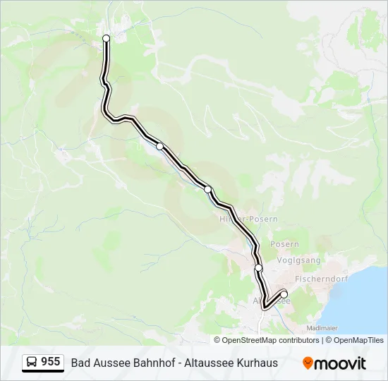 955 Bus Line Map