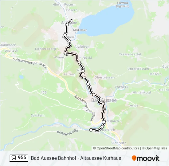 955 Bus Line Map