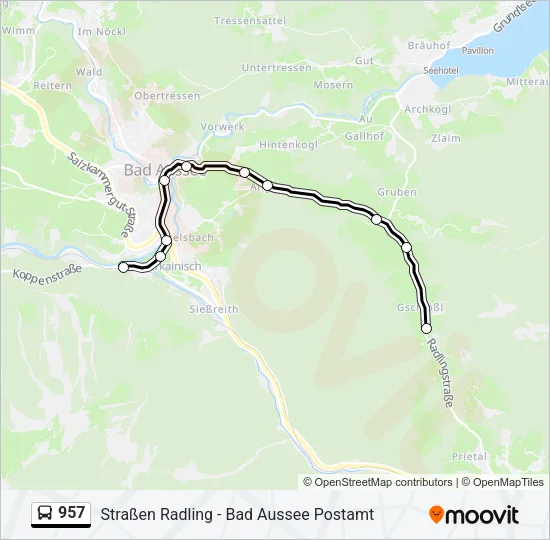 957 Bus Line Map