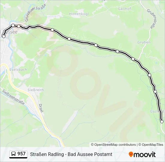 957 Bus Line Map