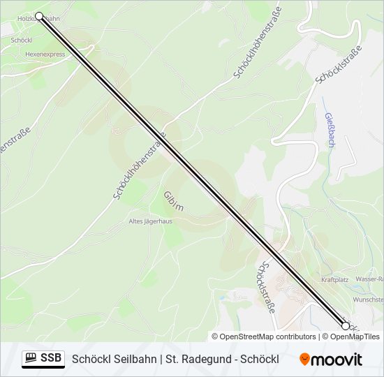 Seilbahnlinie SSB Karte