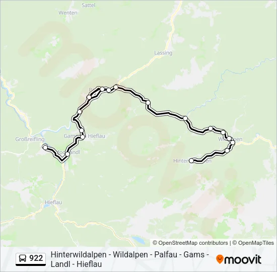922 Bus Line Map