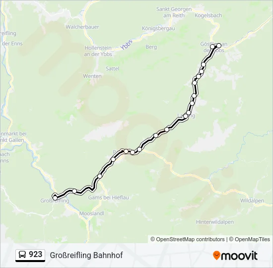 923 Bus Line Map