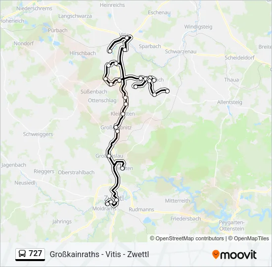 727 Bus Line Map