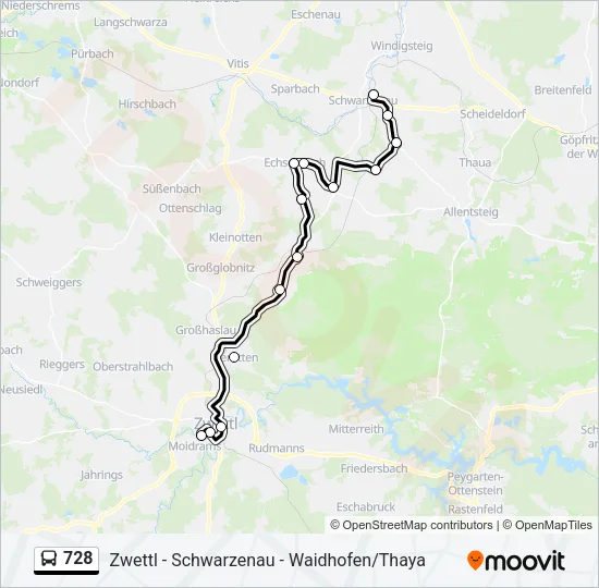728 Bus Line Map