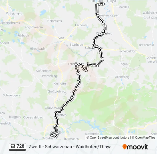 728 Bus Line Map