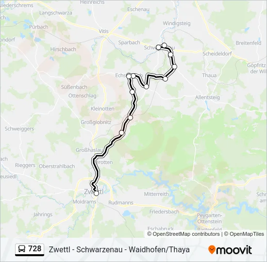 728 Bus Line Map