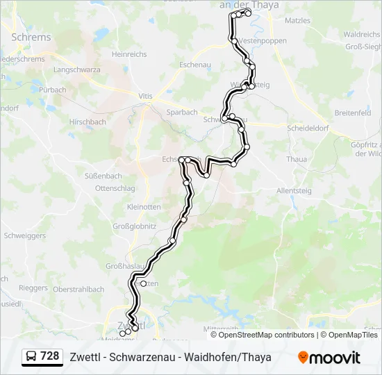 728 Bus Line Map