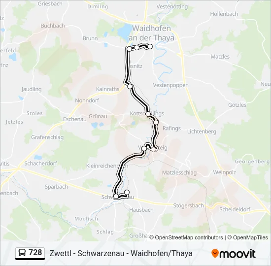 728 Bus Line Map