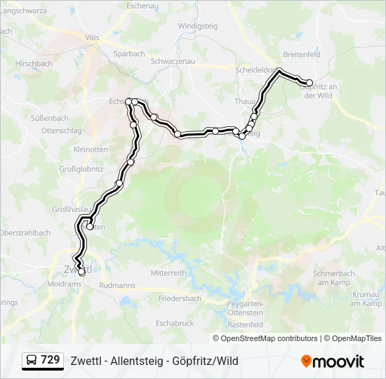 729 Bus Line Map