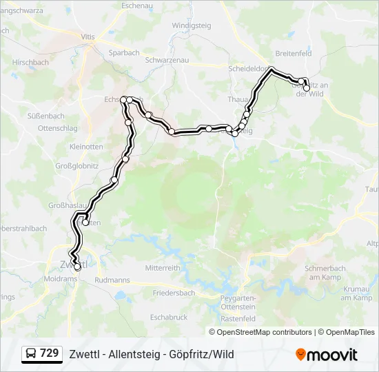 729 Bus Line Map