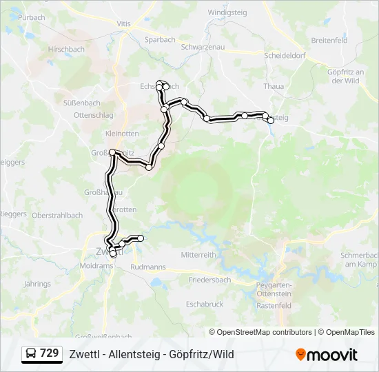 729 Bus Line Map