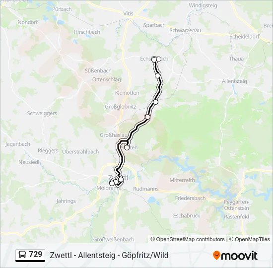 729 Bus Line Map