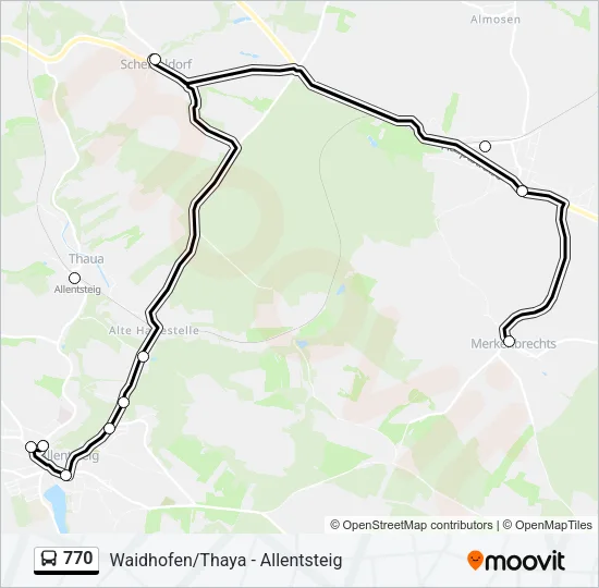 770 Bus Line Map