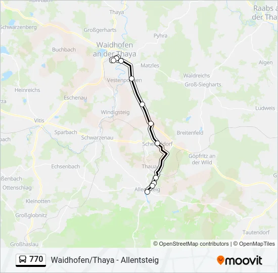 770 Bus Line Map
