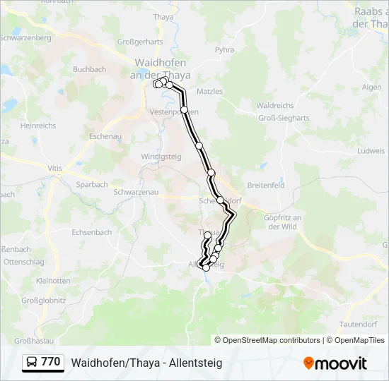 770 Bus Line Map