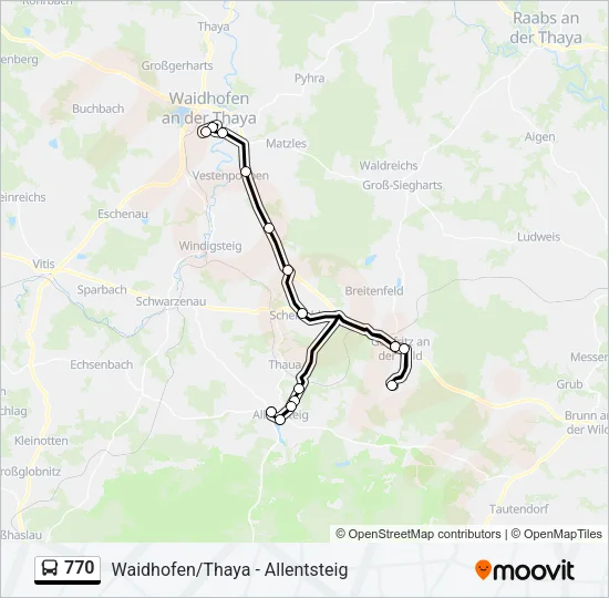 770 Bus Line Map