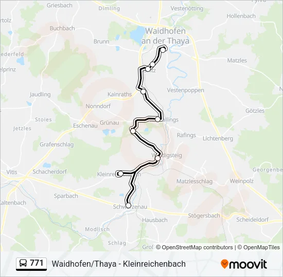 771 Bus Line Map